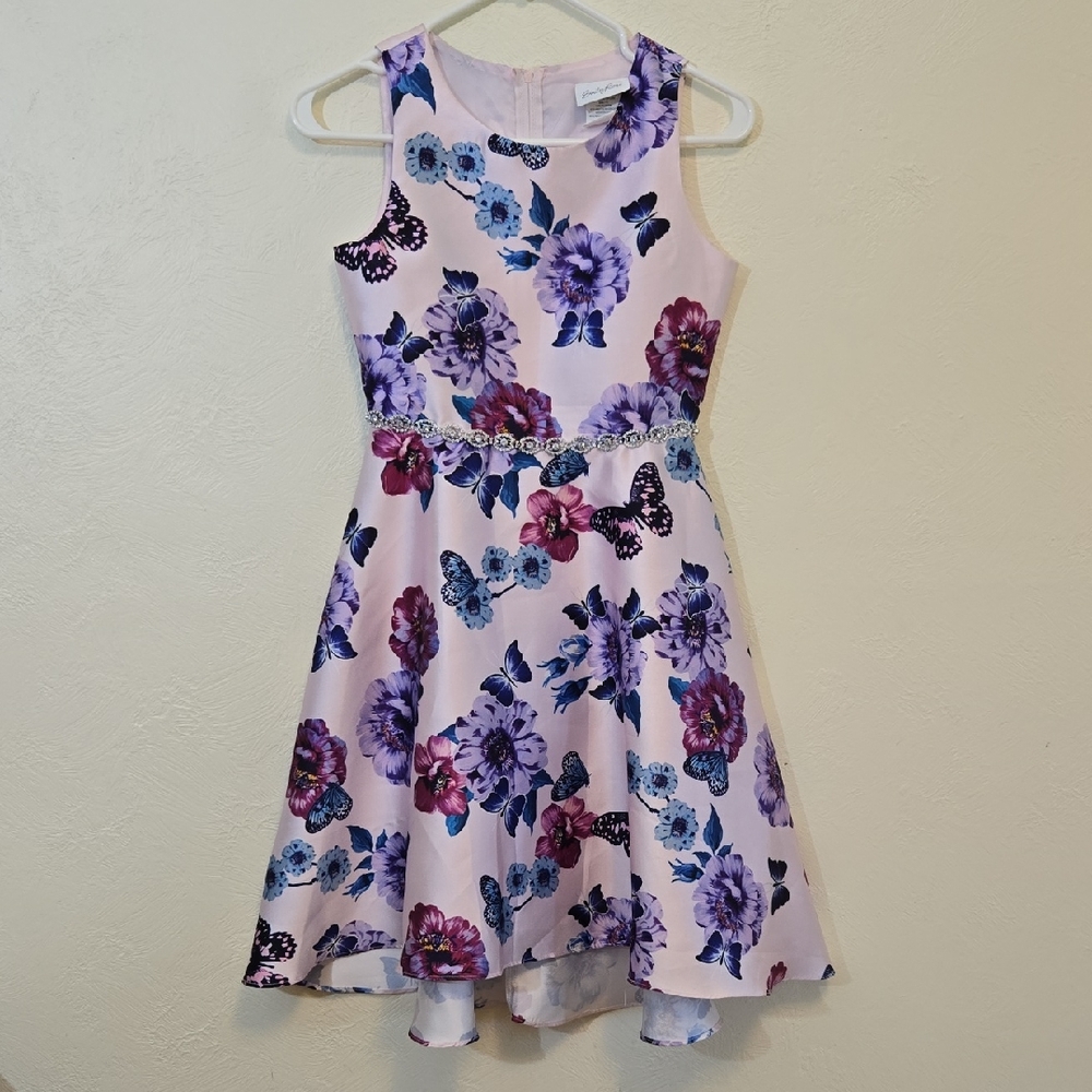 Floral Kids Dress - Lavender and Magenta